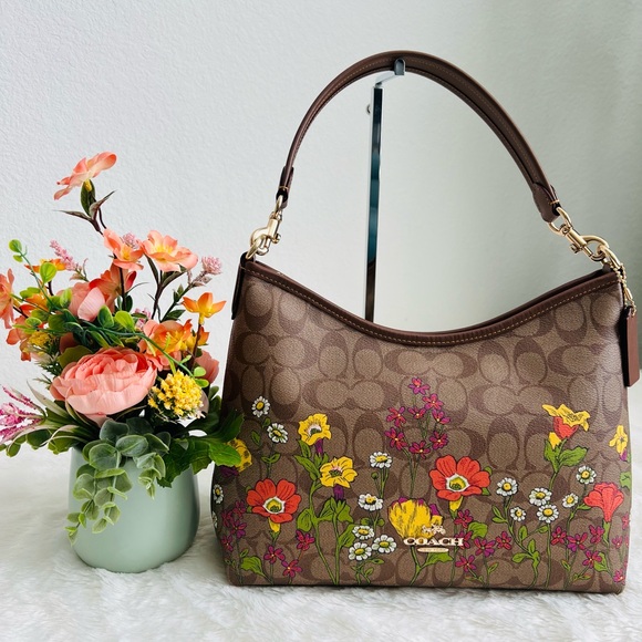 Coach Laurel signature floral shoulder bag - Picture 1 of 16